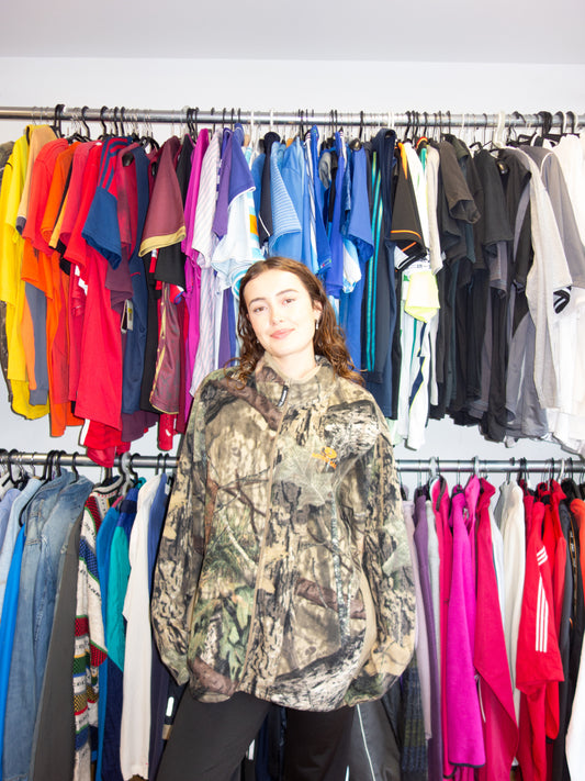 MOSSY OAK CAMO FLEECE ZIPPER (XL)