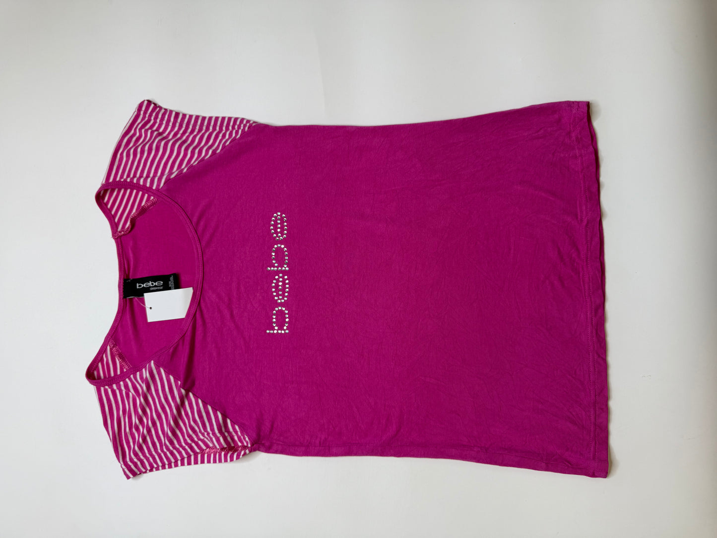 VINTAGE BEBE TOP IN PINK (M)