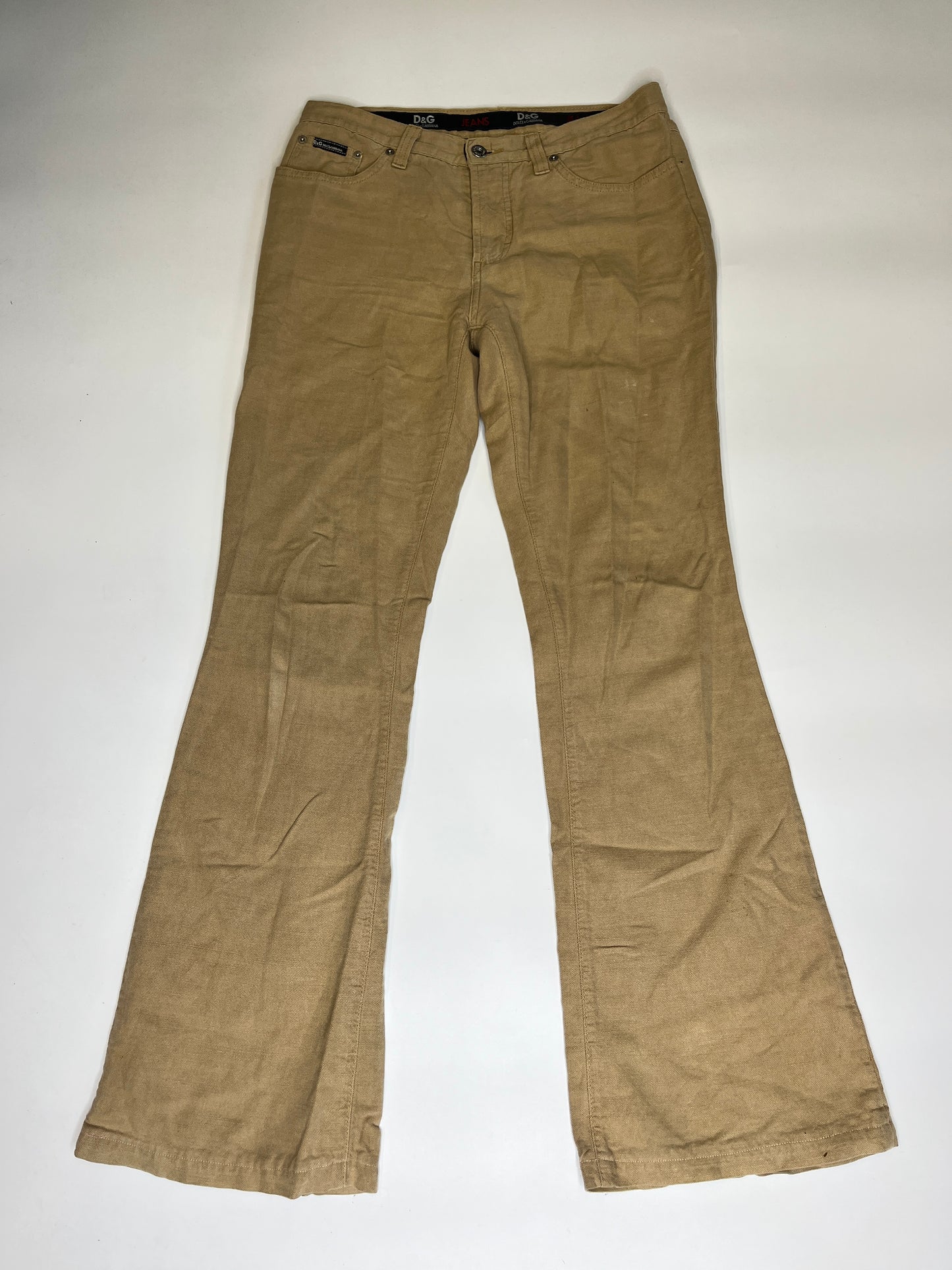 D&G FLARED JEANS SAND (S-M)