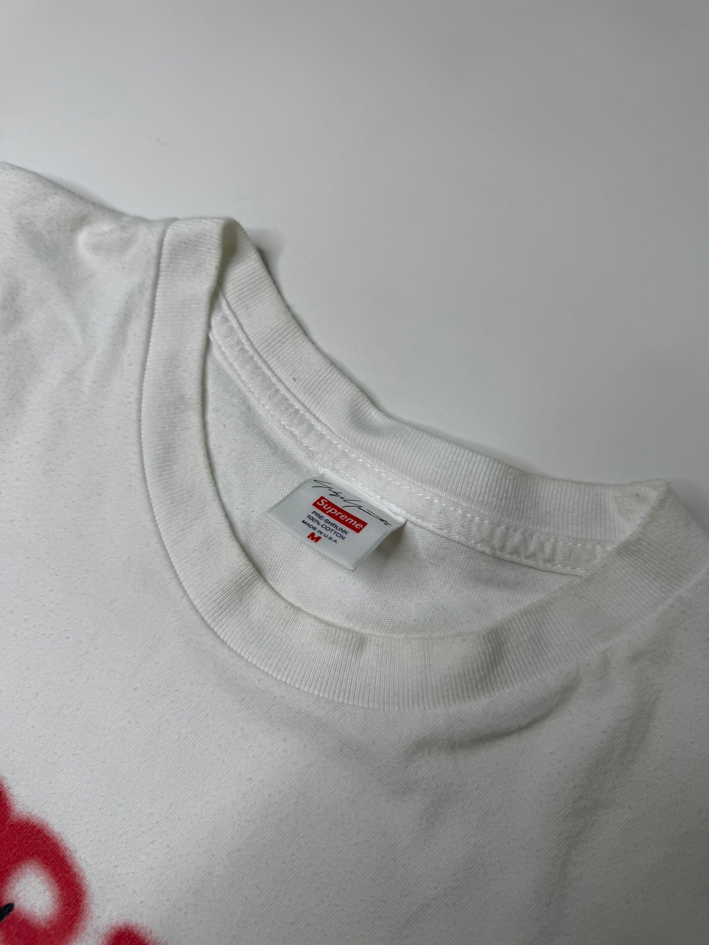 SUPREME X YOHJI YAMAMOTO TEE WHITE (M)