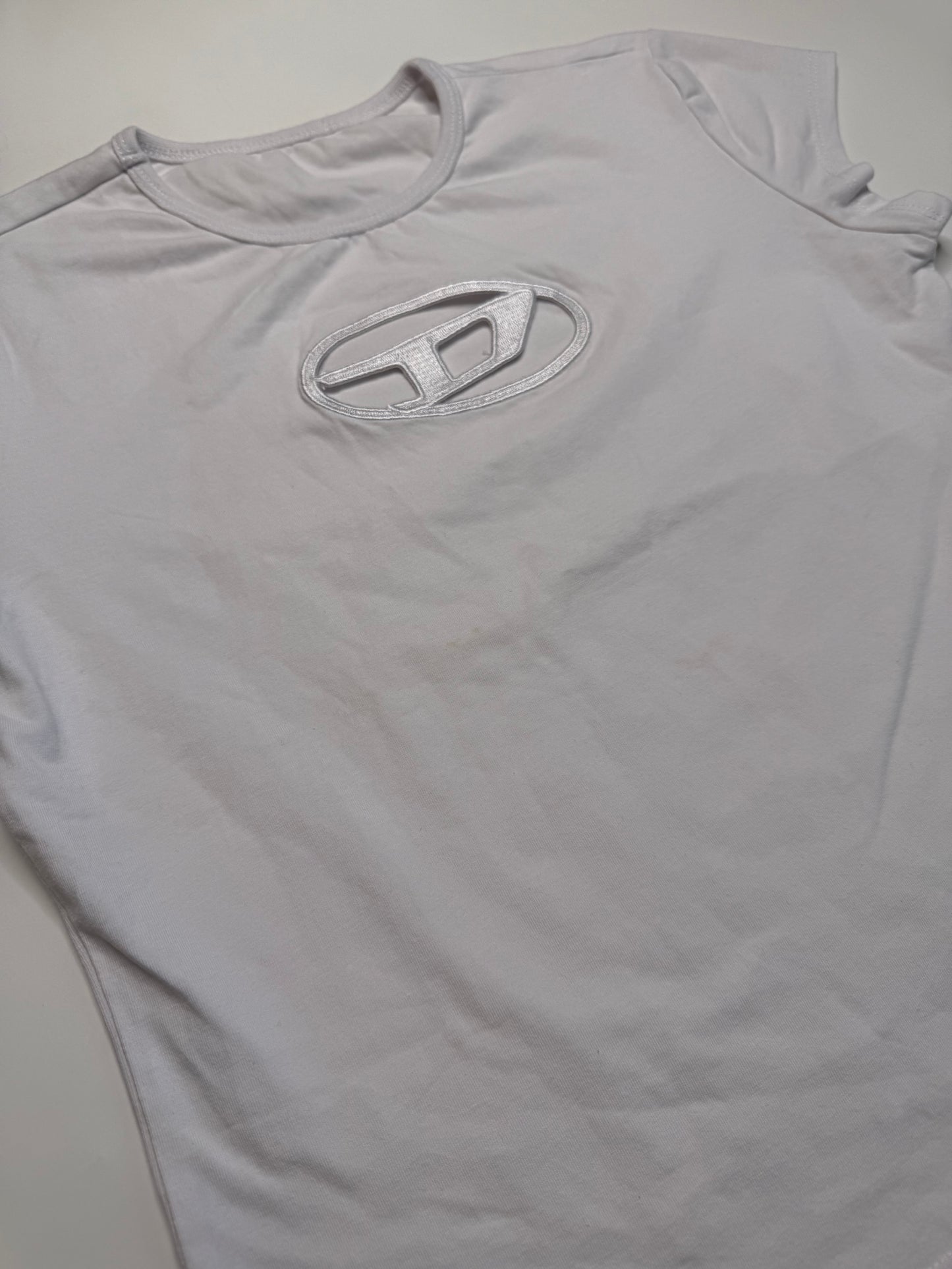 DIESEL VINTAGE EMBROIDERED LOGO T-SHIRT (S)
