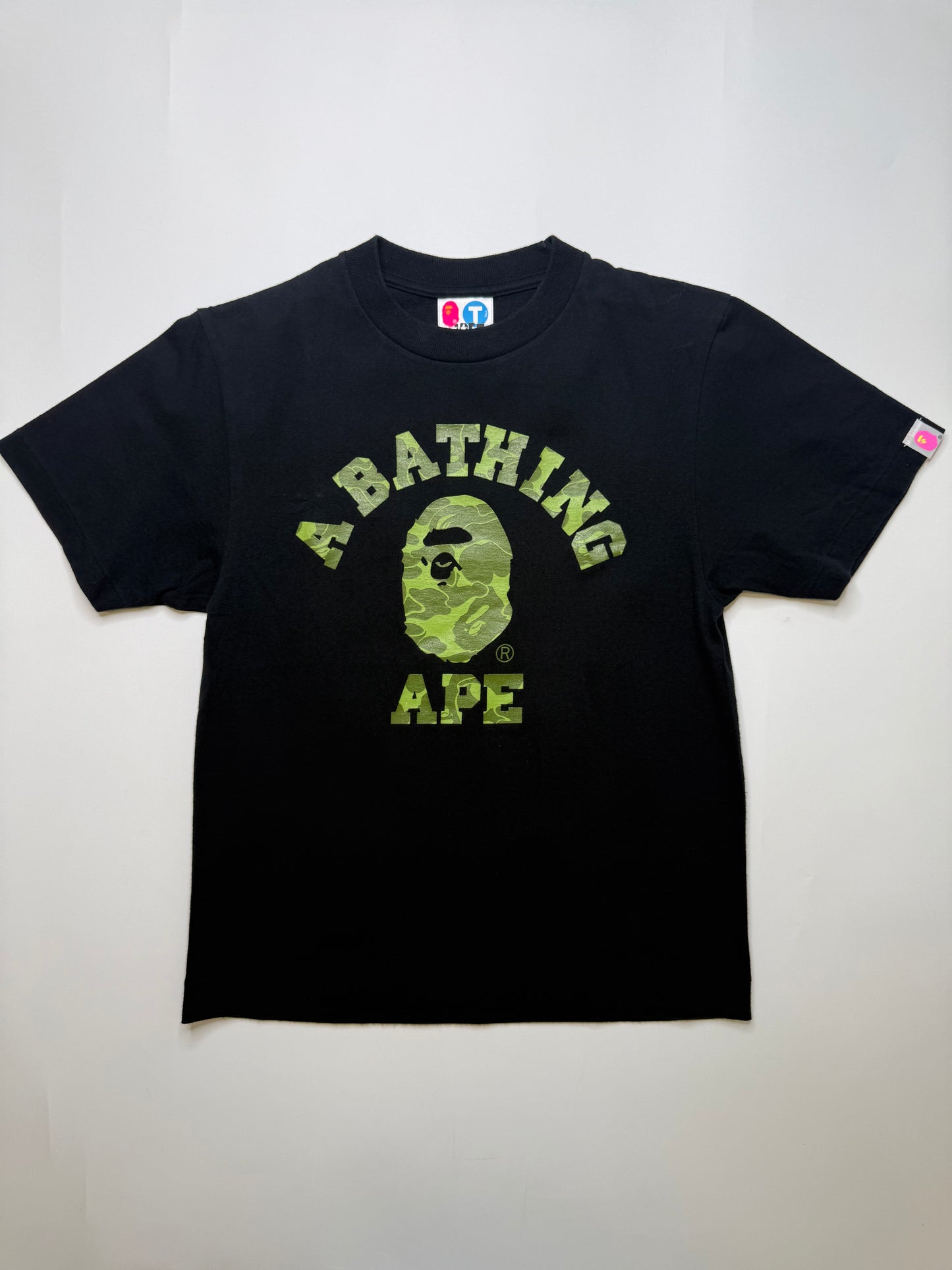 BAPE APE SHALL NEVER KILL APE TEE – GREEN CAMO (S)
