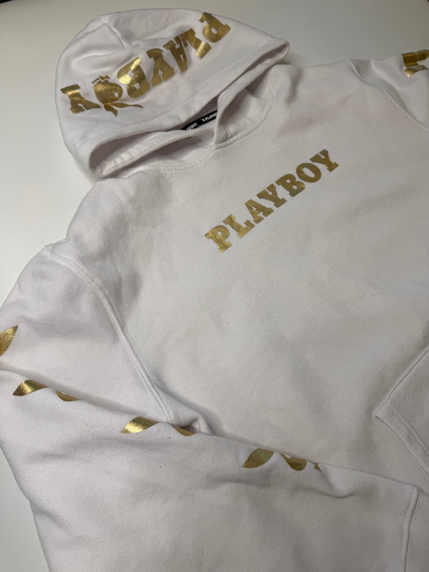PLAYBOY VINTAGE GOLD FOIL LOGO HOODIE
