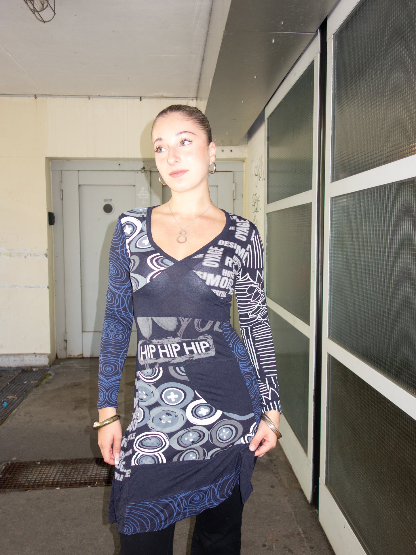 DESIGUAL LONGSLEEVE DRESS (S)