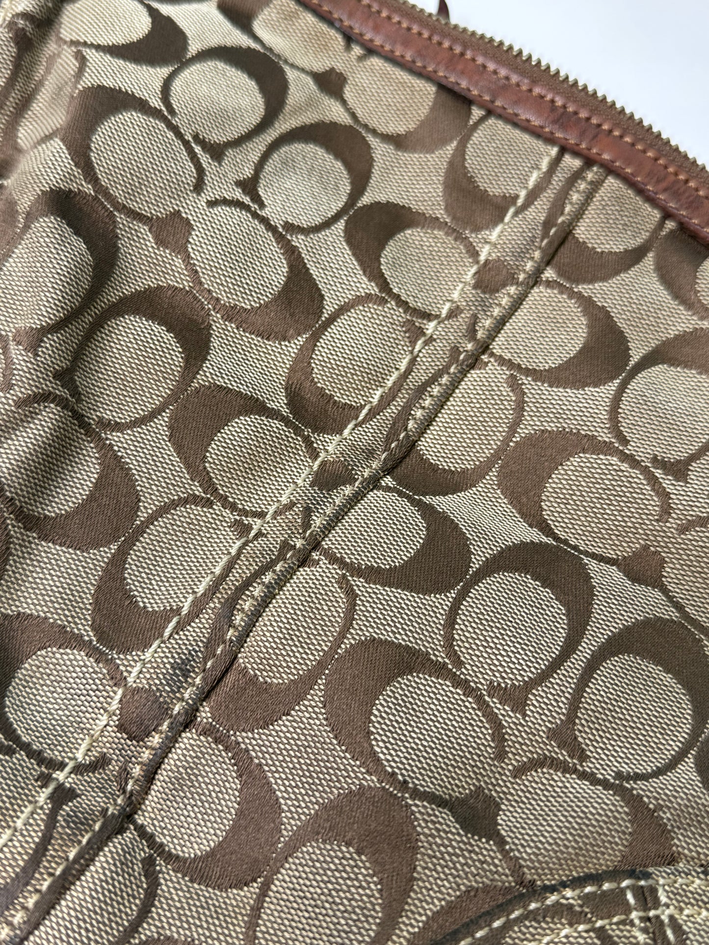 COACH VINTAGE BRAIDED STRAP SIGNATURE HOBO BAG