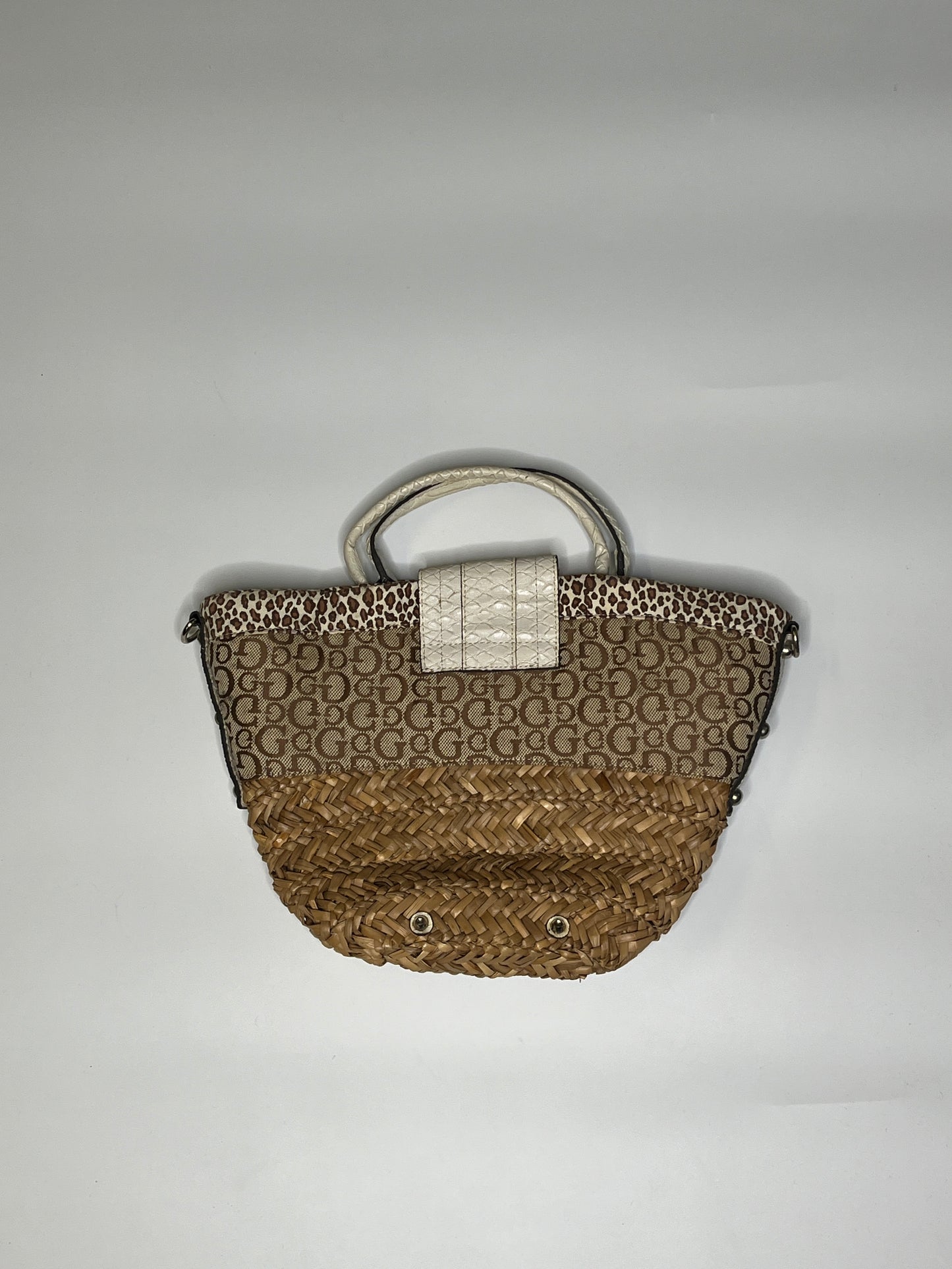 RARE CHEETAH BAKET GUESS PURSE BIG G-LOGO