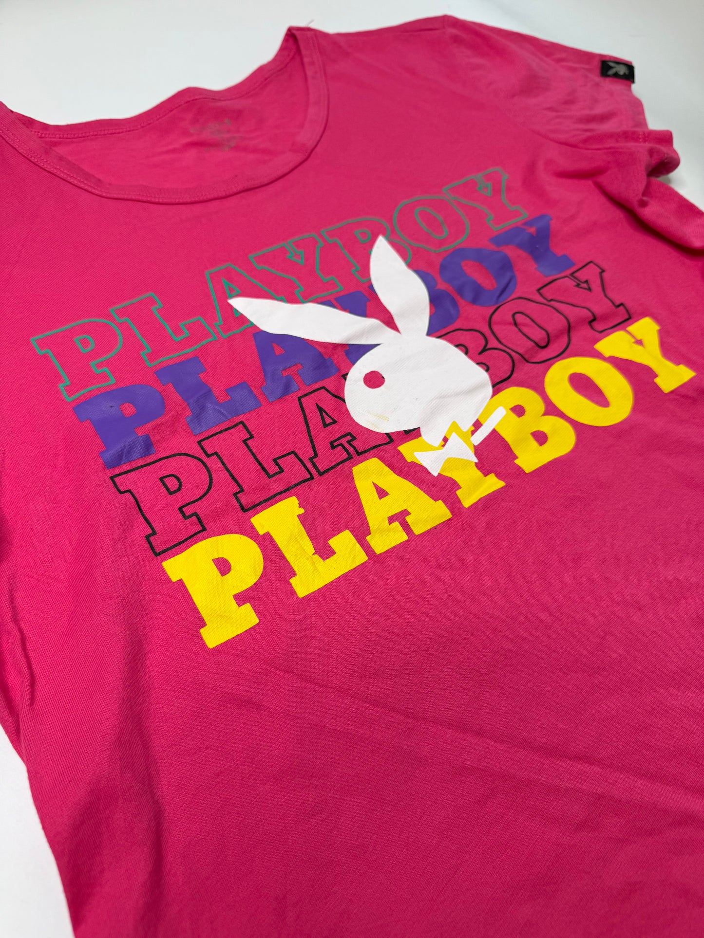 PLAYBOY VINTAGE PINK LOGO T-SHIRT (S)