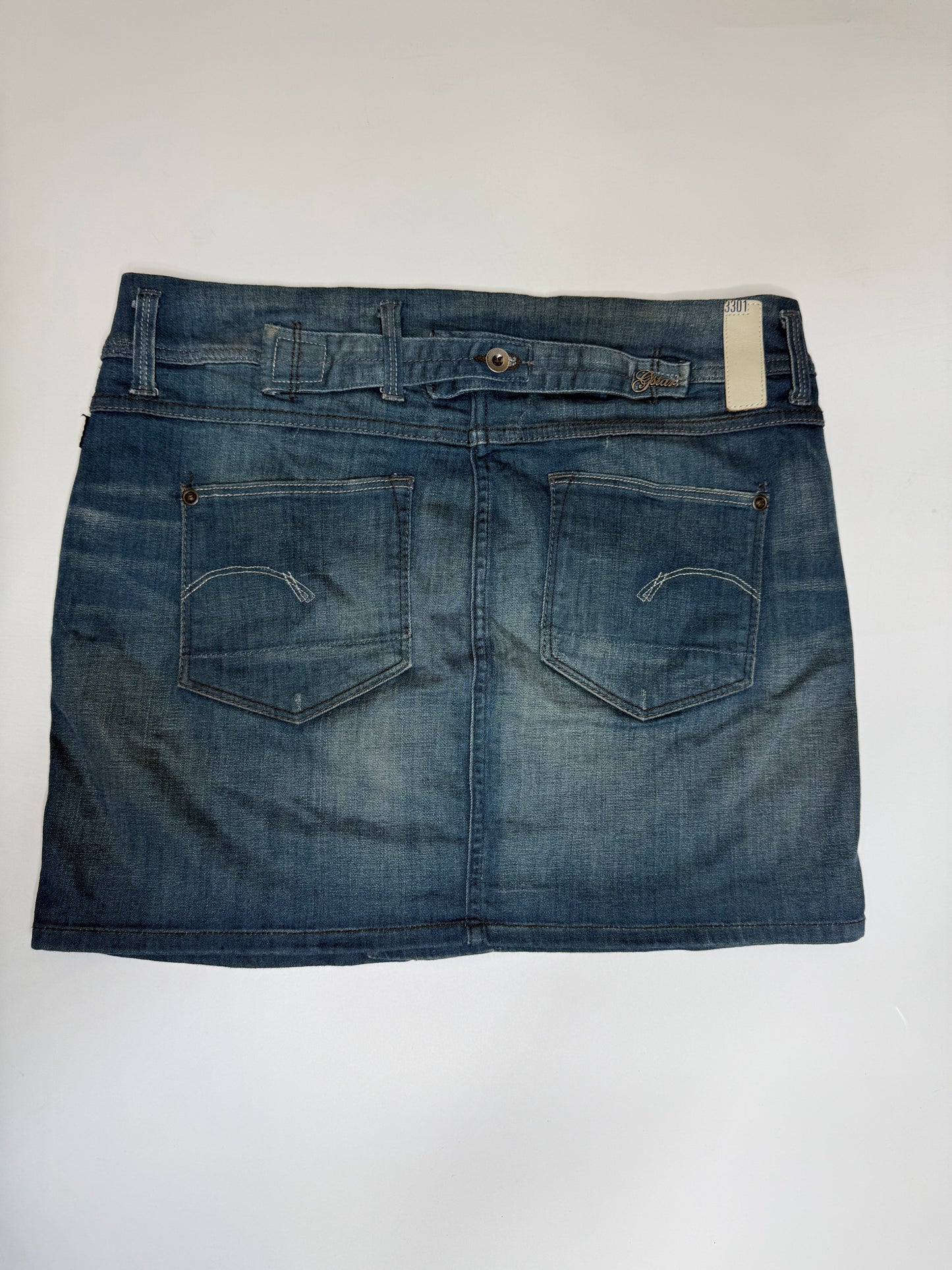 G STAR BLUE DENIM SKIRT (30, ~M)