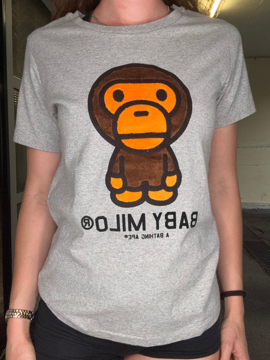 BAPE LADIES BABY MILO TEE – GREY (S)