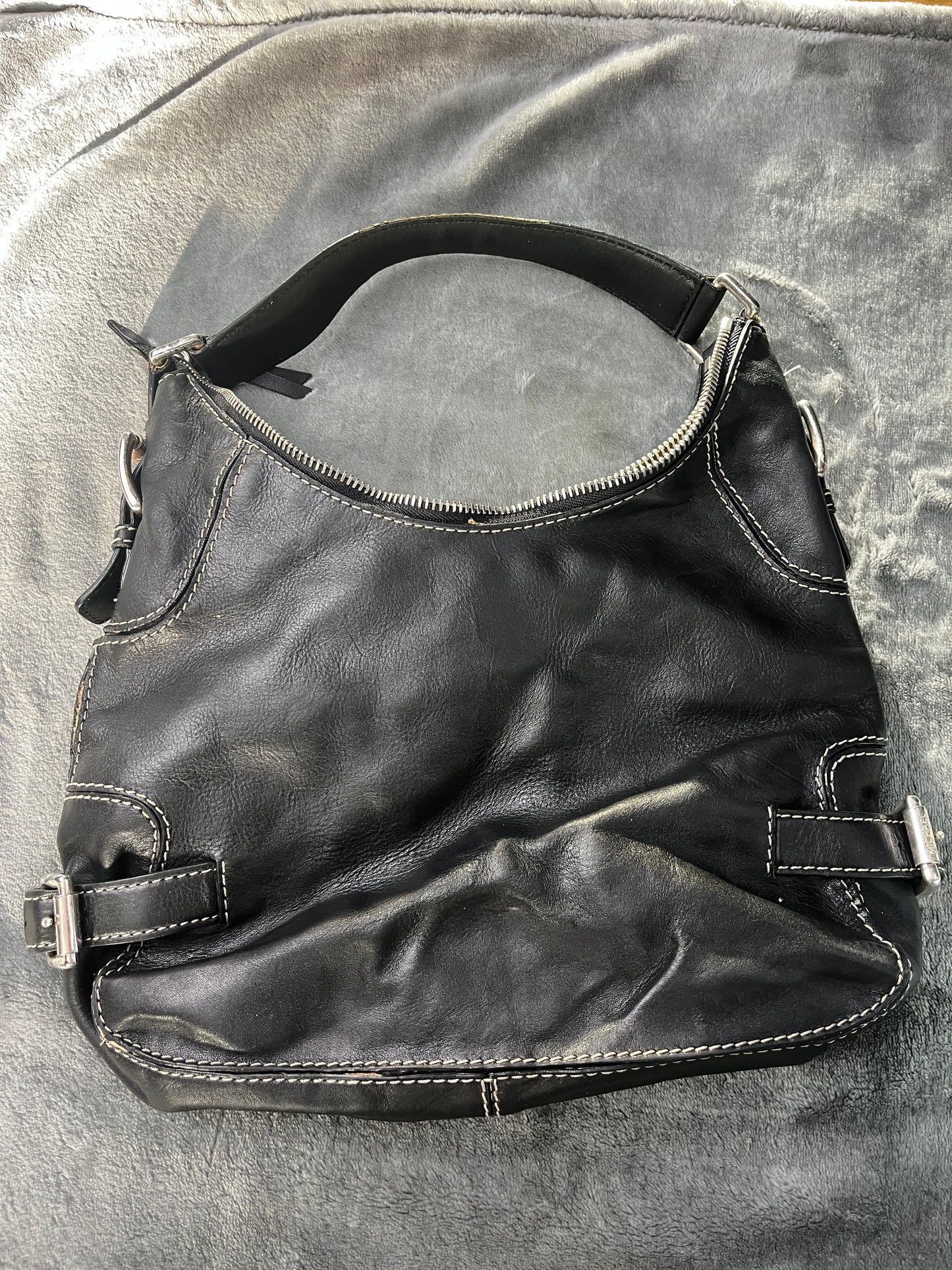 MICHEAL KORS BAG BLACK LEATHER