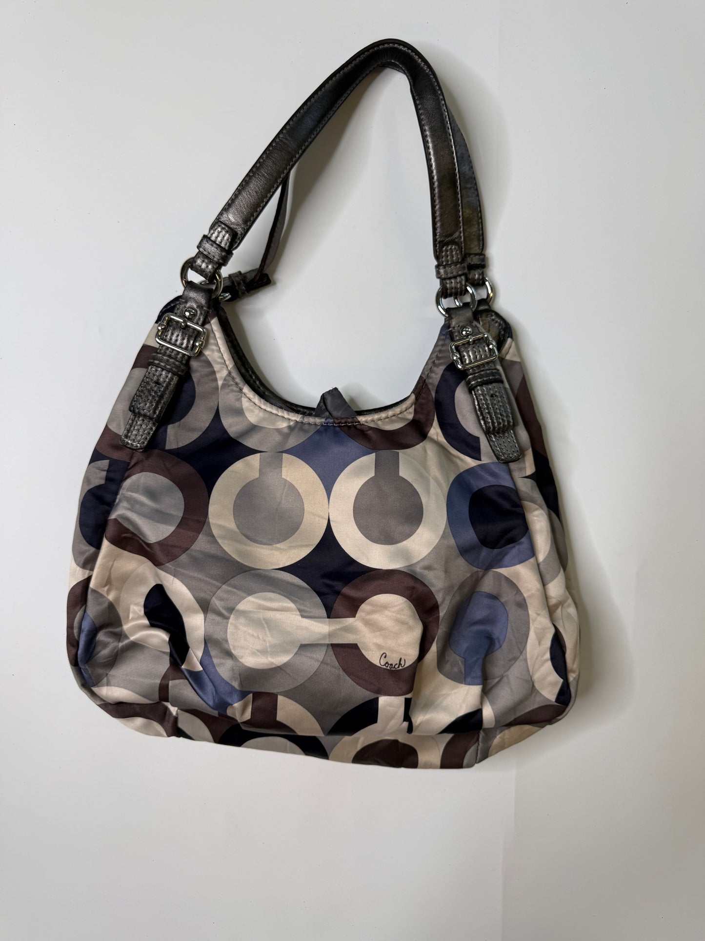 COACH VINTAGE SEQUIN OP ART SIGNATURE HOBO BAG