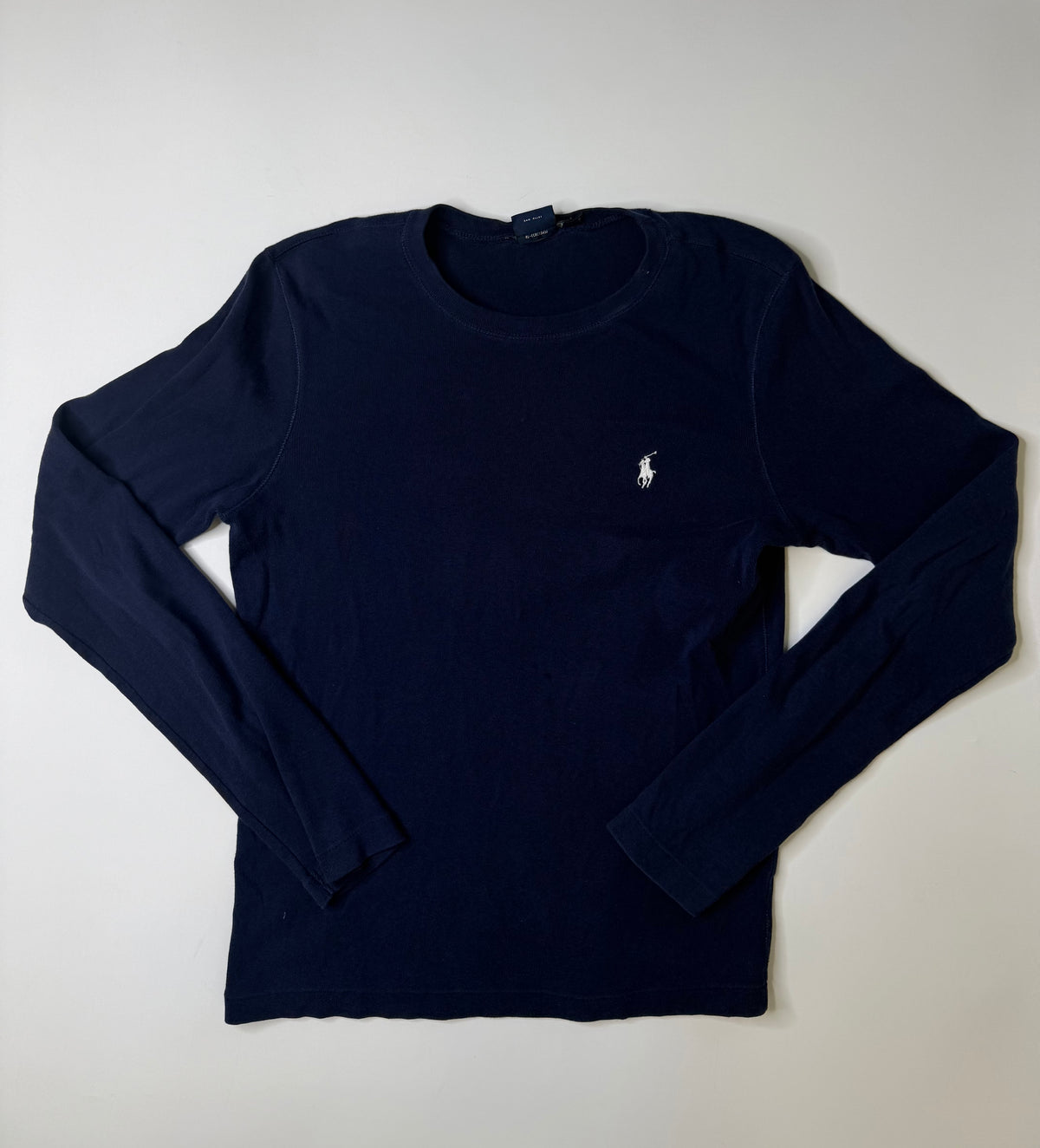 RALPH LAUREN LONG SLEEVE TEE NAVY (L)