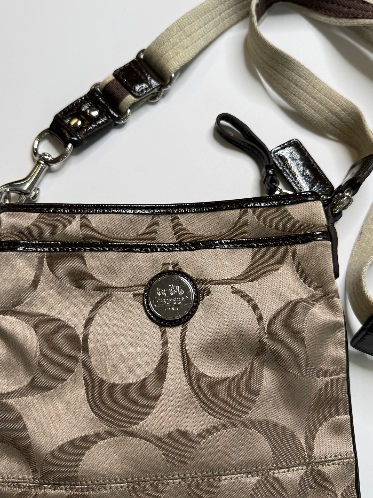 COACH VINTAGE SIGNATURE SWINGPACK CROSSBODY BAG