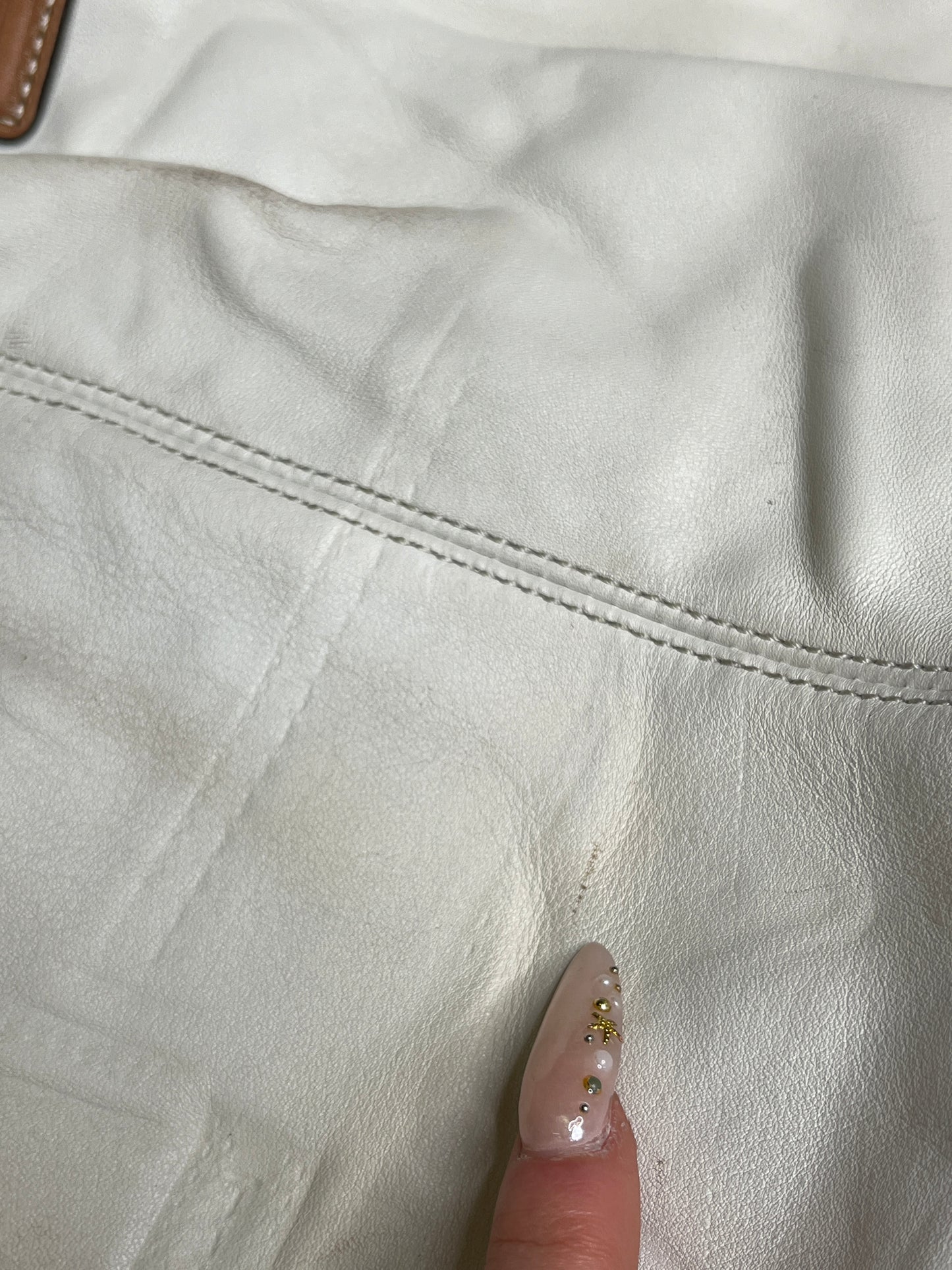 GENUINE LEATHER WHITE COACH PURSE
