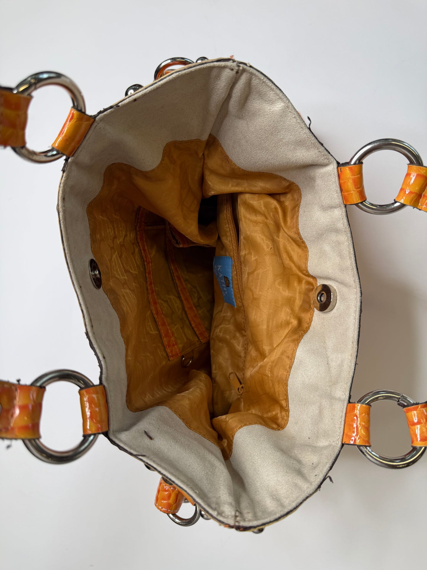 KATHY VAN ZEELAND PATENT BAG (ORANGE)
