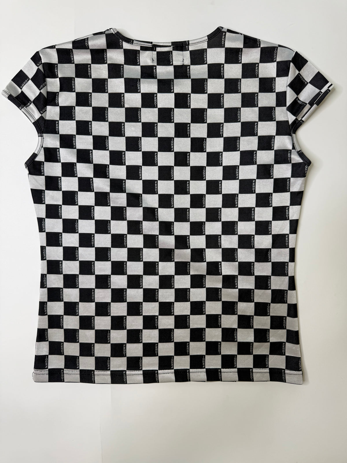 FENDI VINTAGE ZUCCA CHECKERBOARD LOGO TOP (M-L)