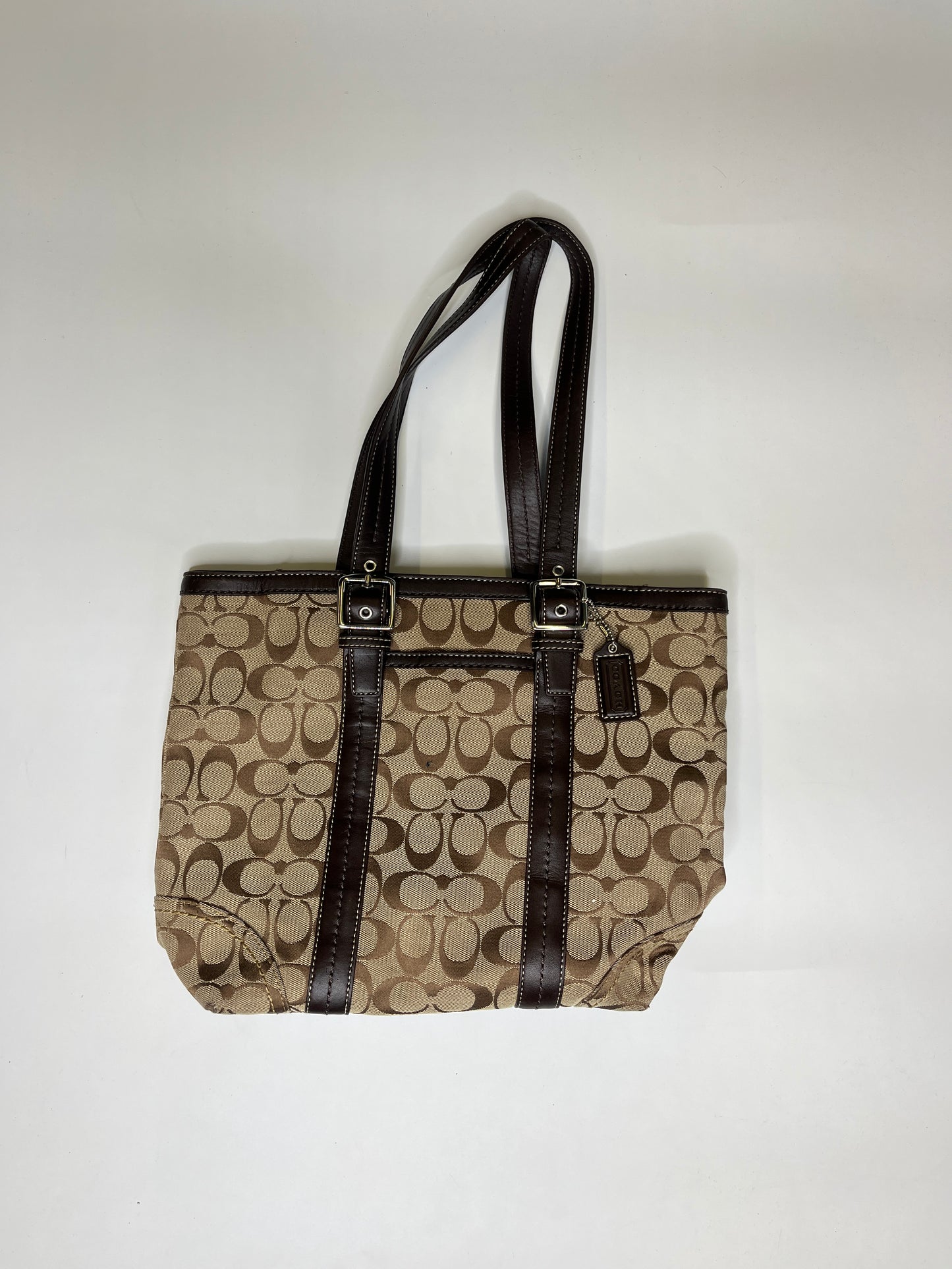 COACH MONOGRAM BROWN LEATHER PURSE