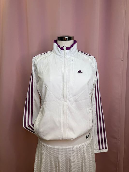 ADIDAS TRACK JACKET 2000s WHITE/PURPLE (M)