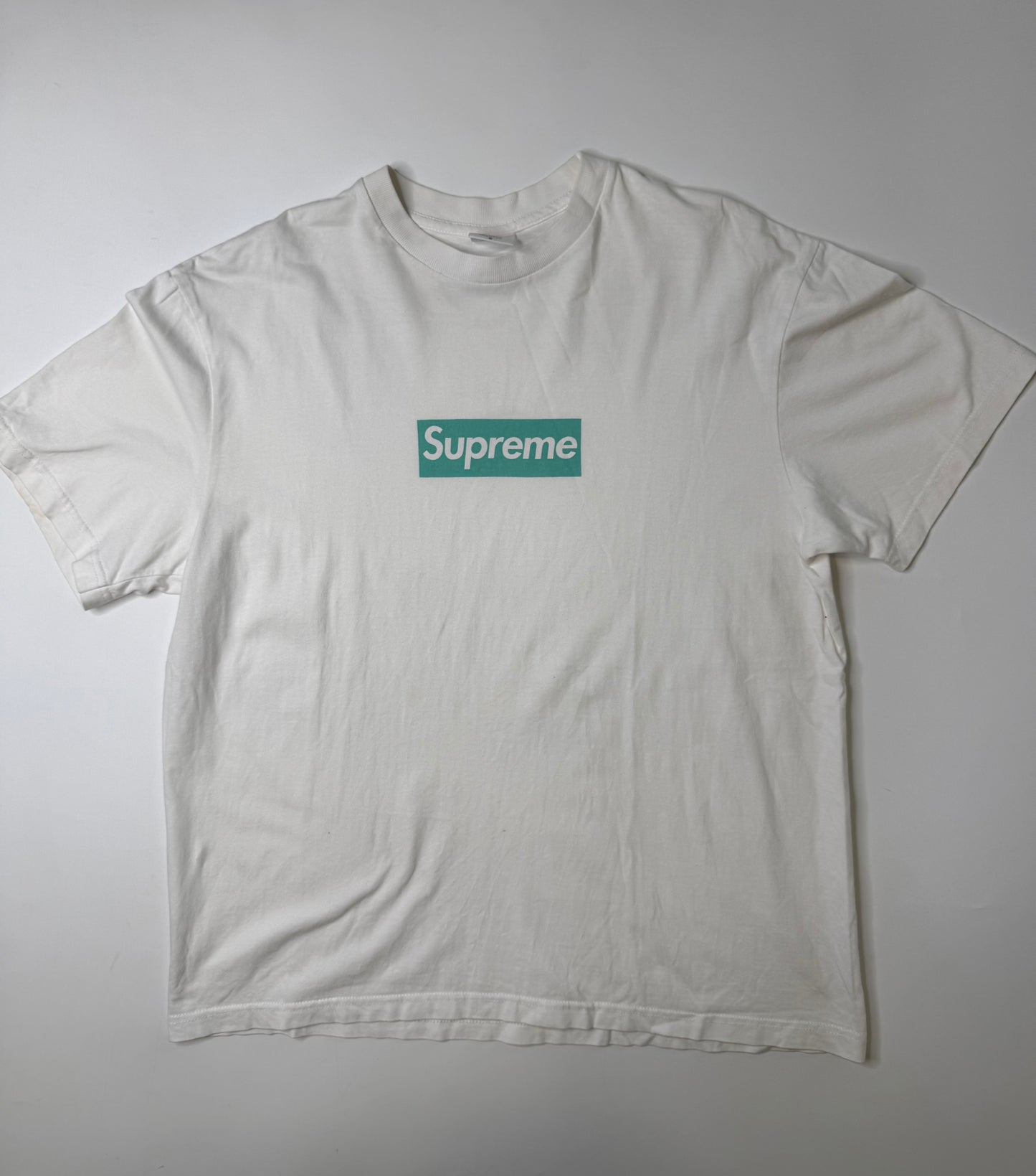 SUPREME x TIFFANY&CO TEAL BOX LOGO TEE WHITE (S)
