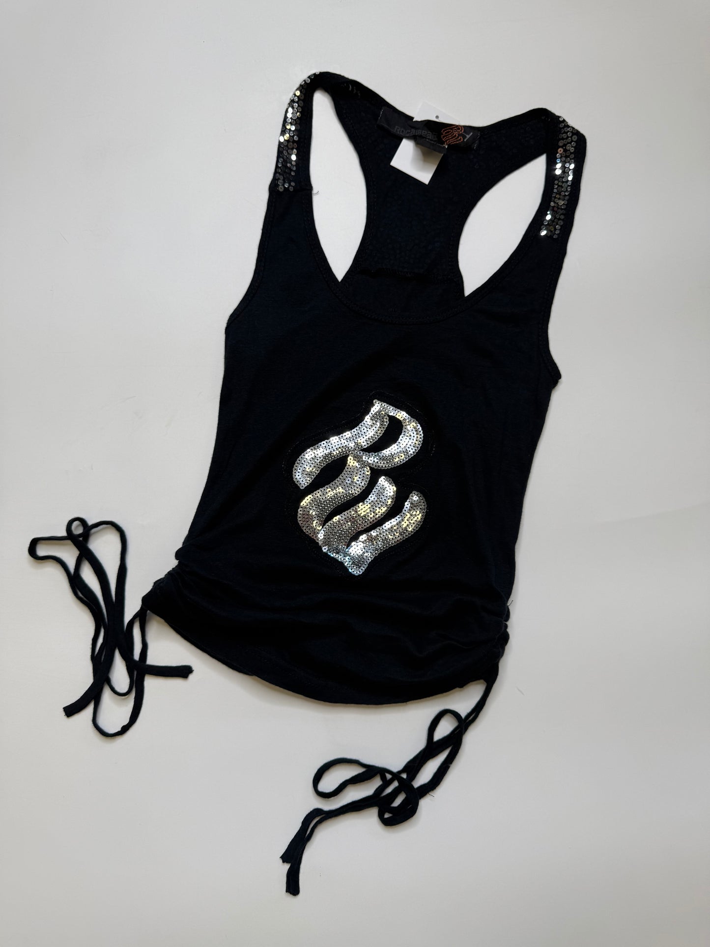 ROCAWEAR SEQUIN LOGO TANK TOP (M)