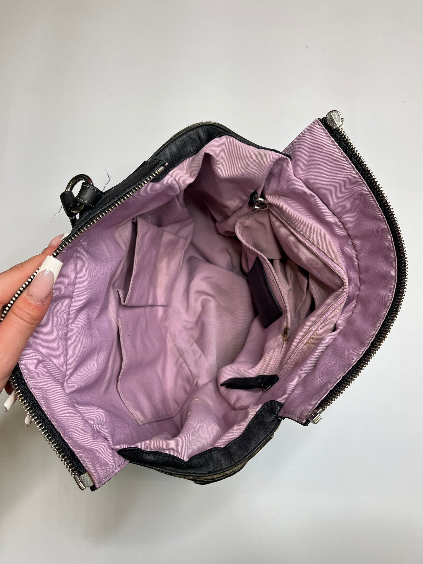 BLACK LEATHER COACH PURSE
