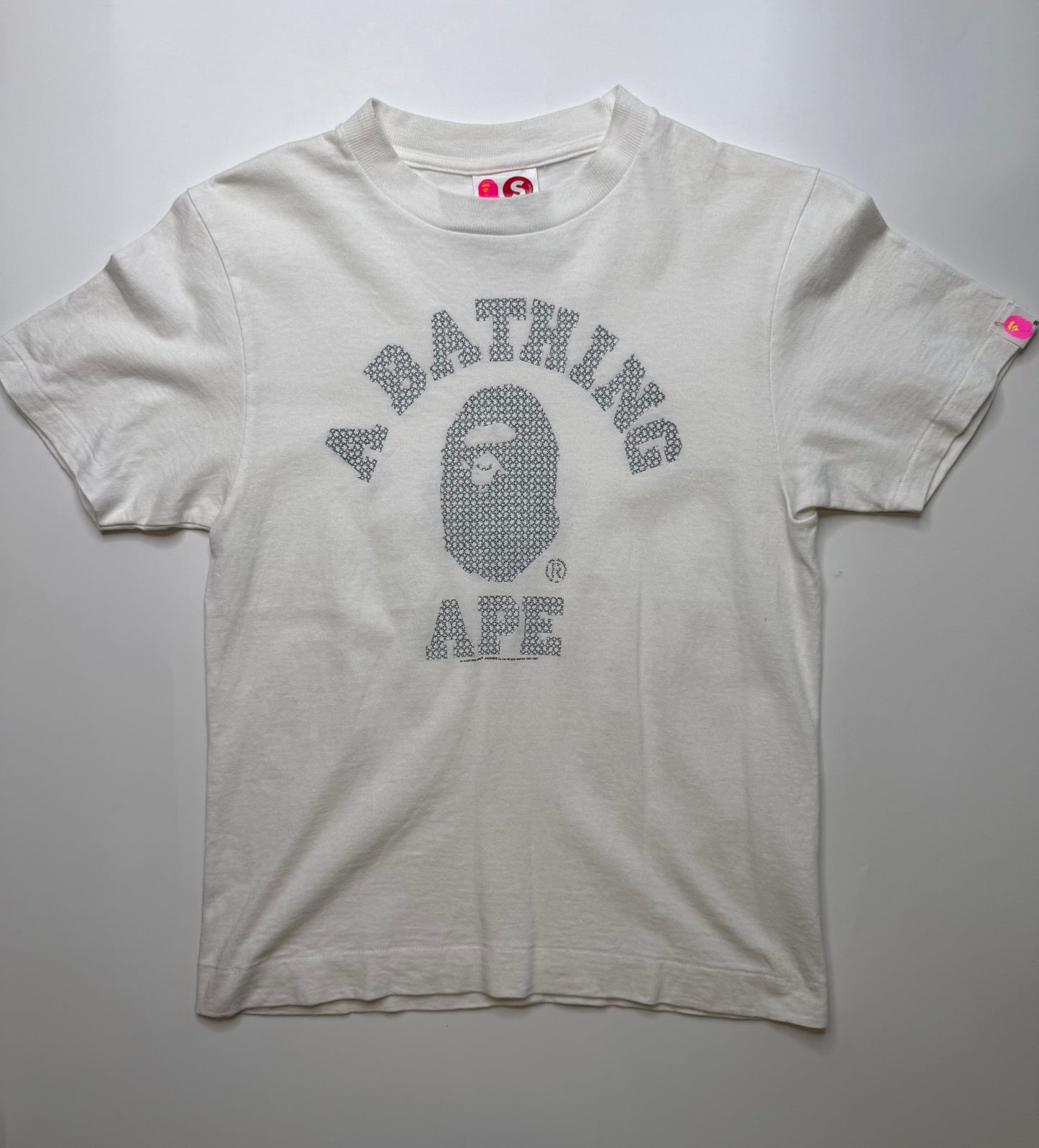 BAPE COLLEGE LOGO TEE – SILVER SPECIAL PRINT (S)