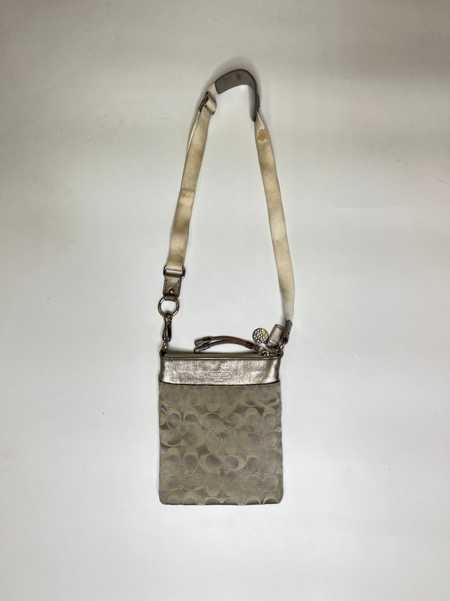 SILVER COACH CROSSBODY BAG