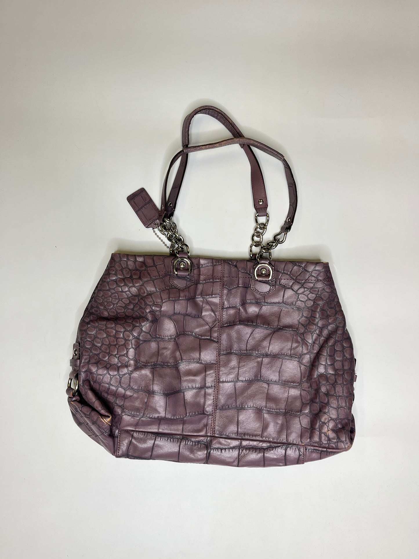 COACH PURSE PURPLE CROC