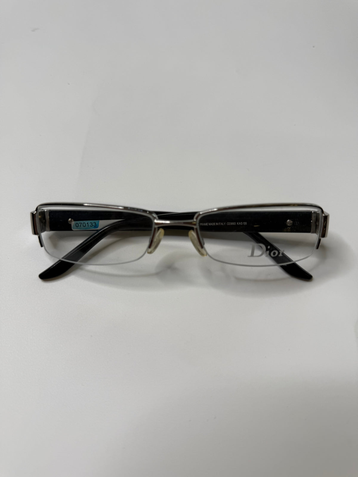 CHRISTIAN DIOR VINTAGE SEMI-RIMLESS EYEGLASSES