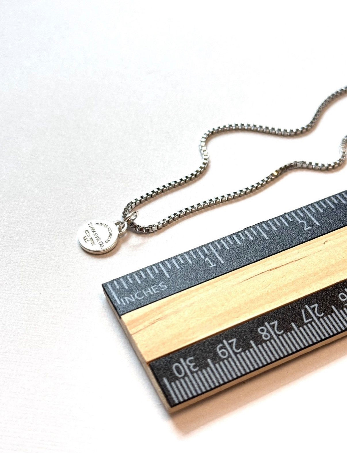 TIFFANY & CO ROUND TAG VINTAGE NECKLACE