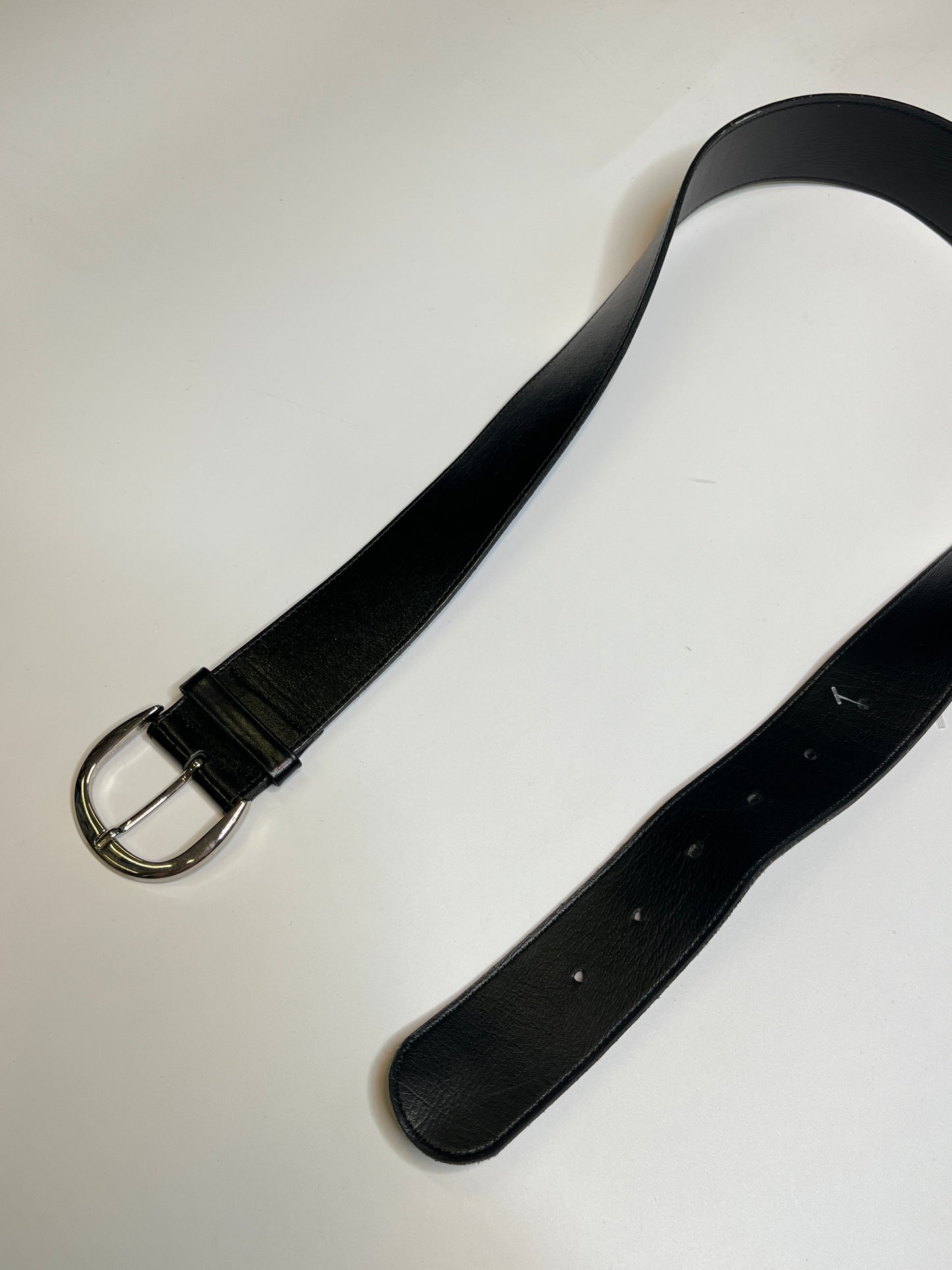 GENUINE LEATHER BELT BLACK 85 cm/XS