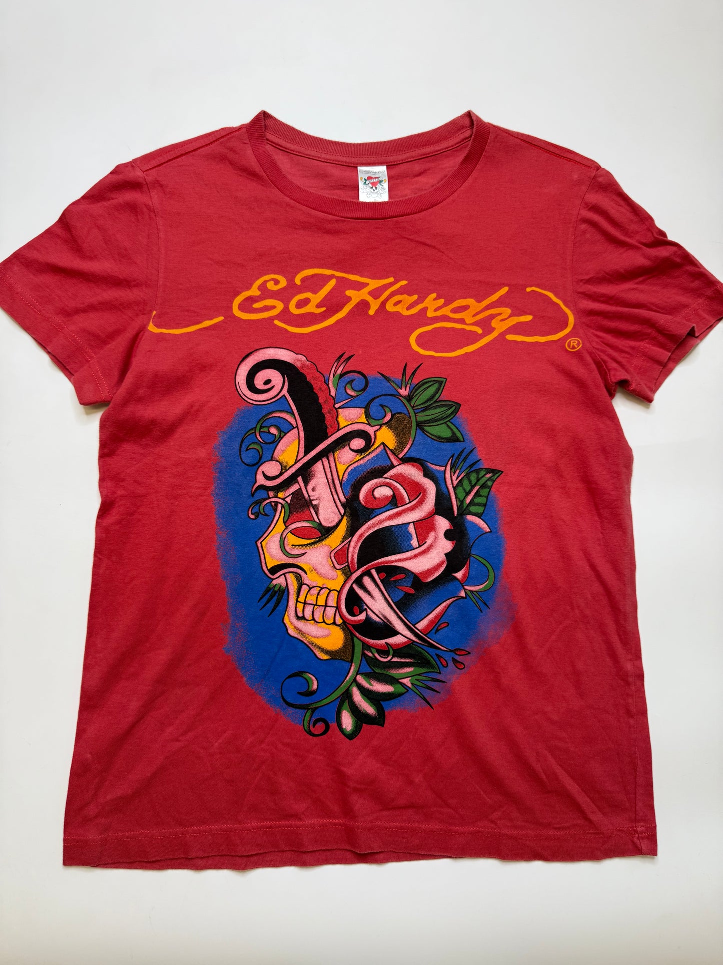 VINTAGE ED HARDY SHIRT IN RED (S)