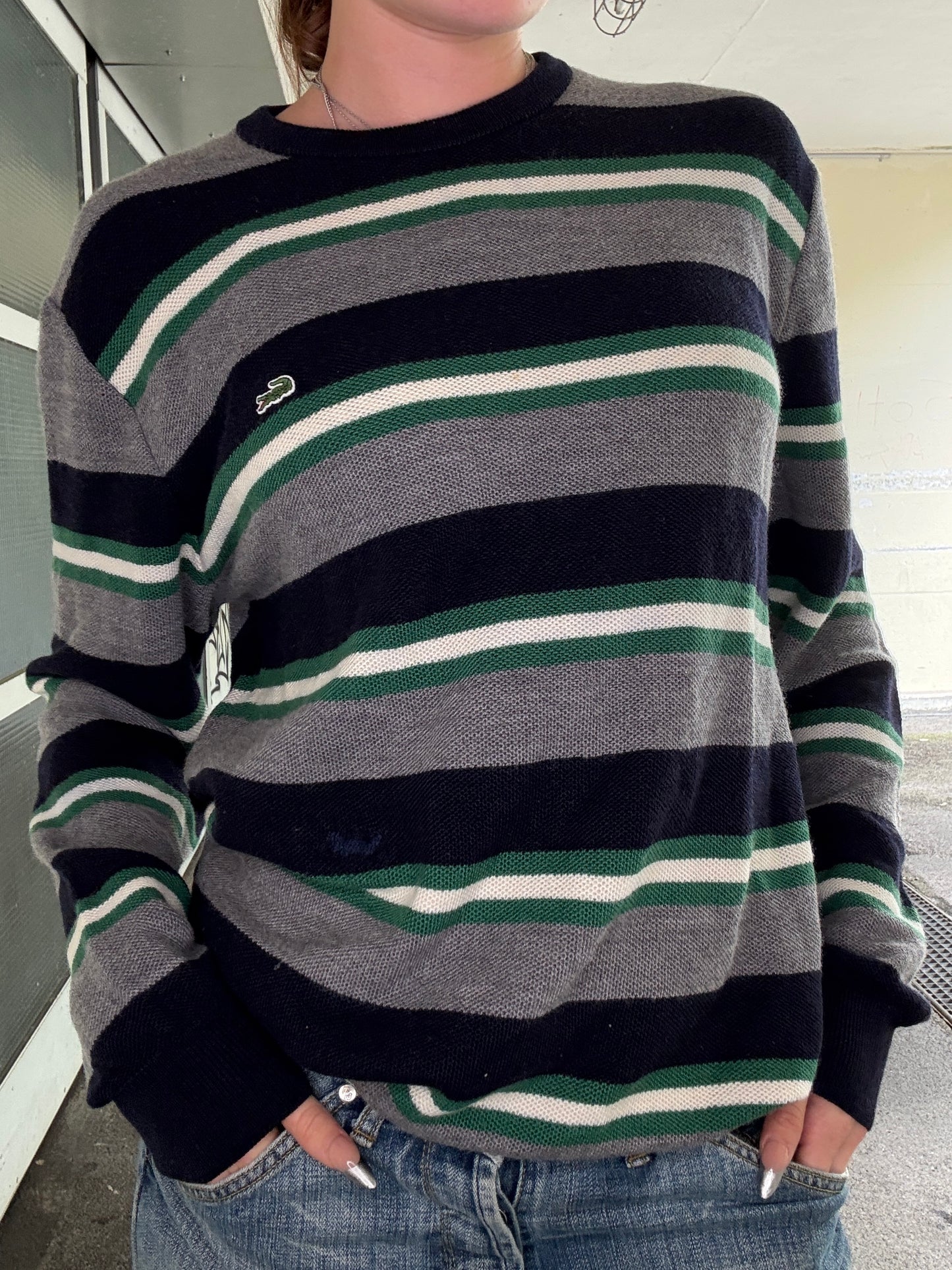 LACOSTE KNIT SWEATER STRIPED (XL)