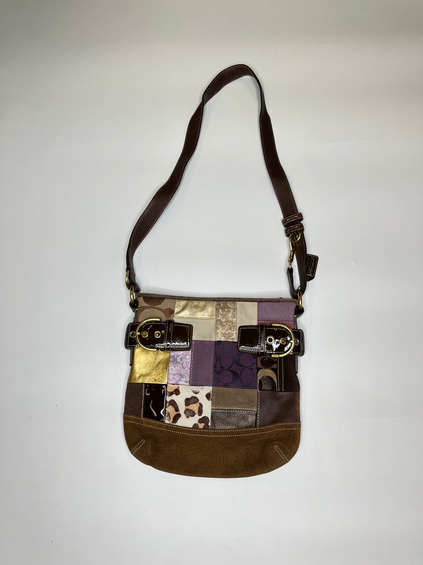COACH GENUINE LEATHER PATCHWORK SHOULDER & SLING BAG