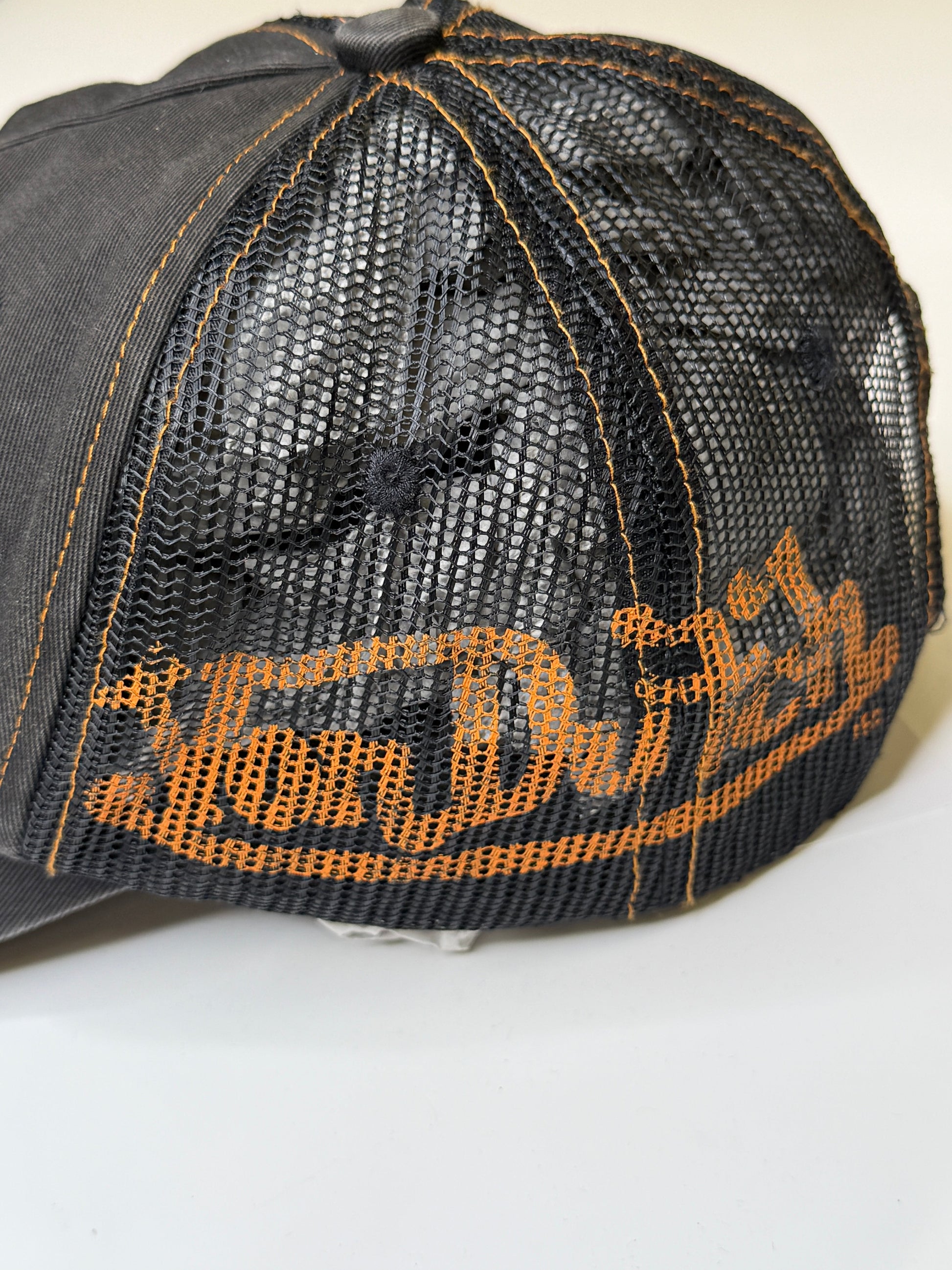 VON DUTCH BLACK & ORANGE VINTAGE TRUCKER CAP