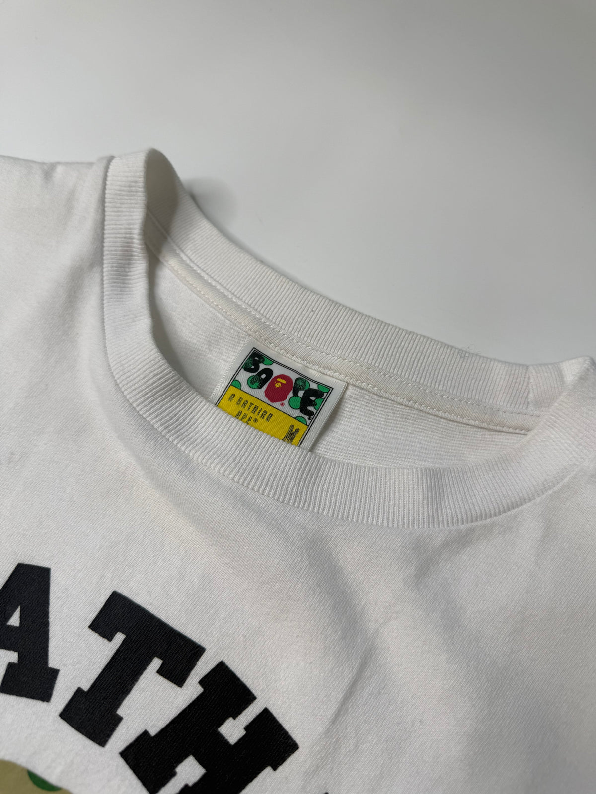 BAPE COLLEGE LOGO TEE – GREEN CAMO (M)