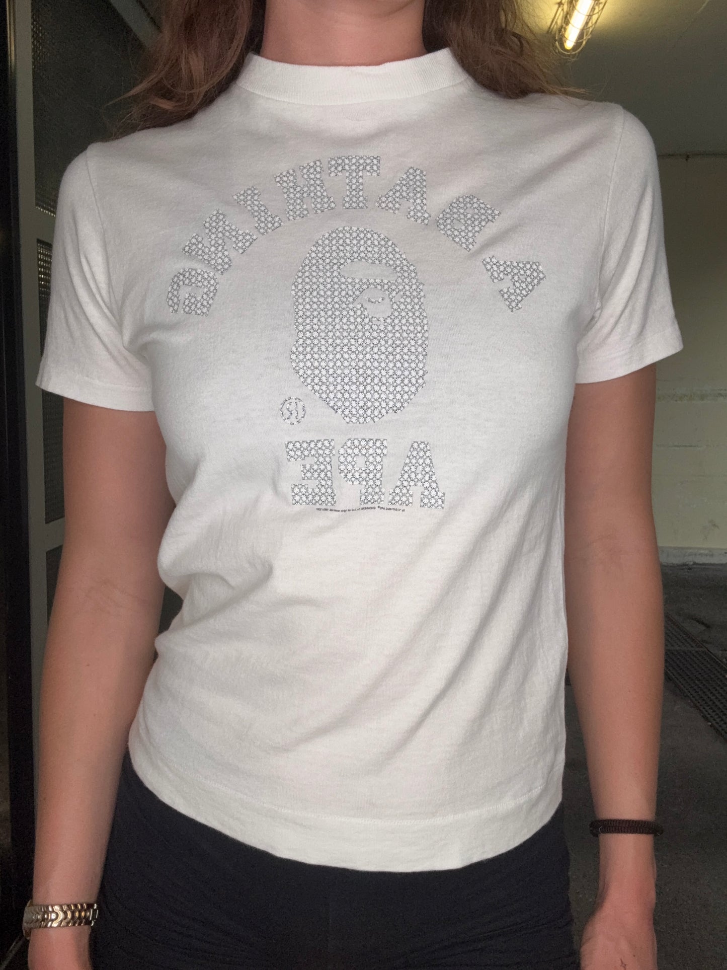 BAPE COLLEGE LOGO TEE – SILVER SPECIAL PRINT (S)