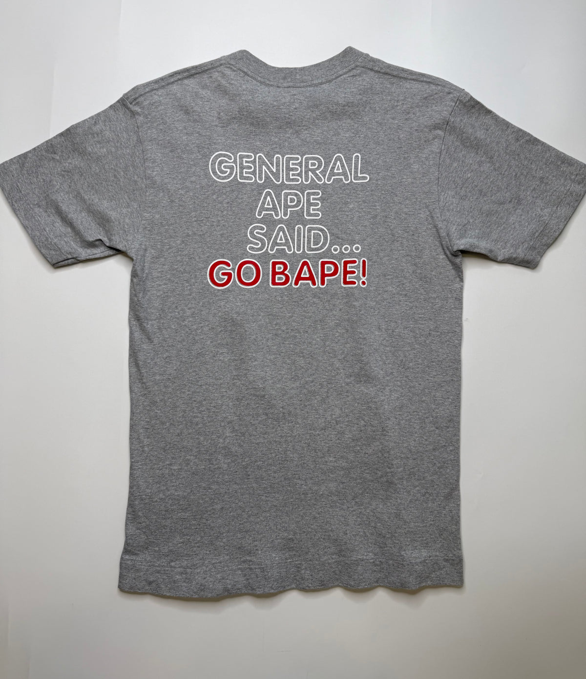 BAPE GENERAL APE CIRCLE LOGO TEE – GREY (S)