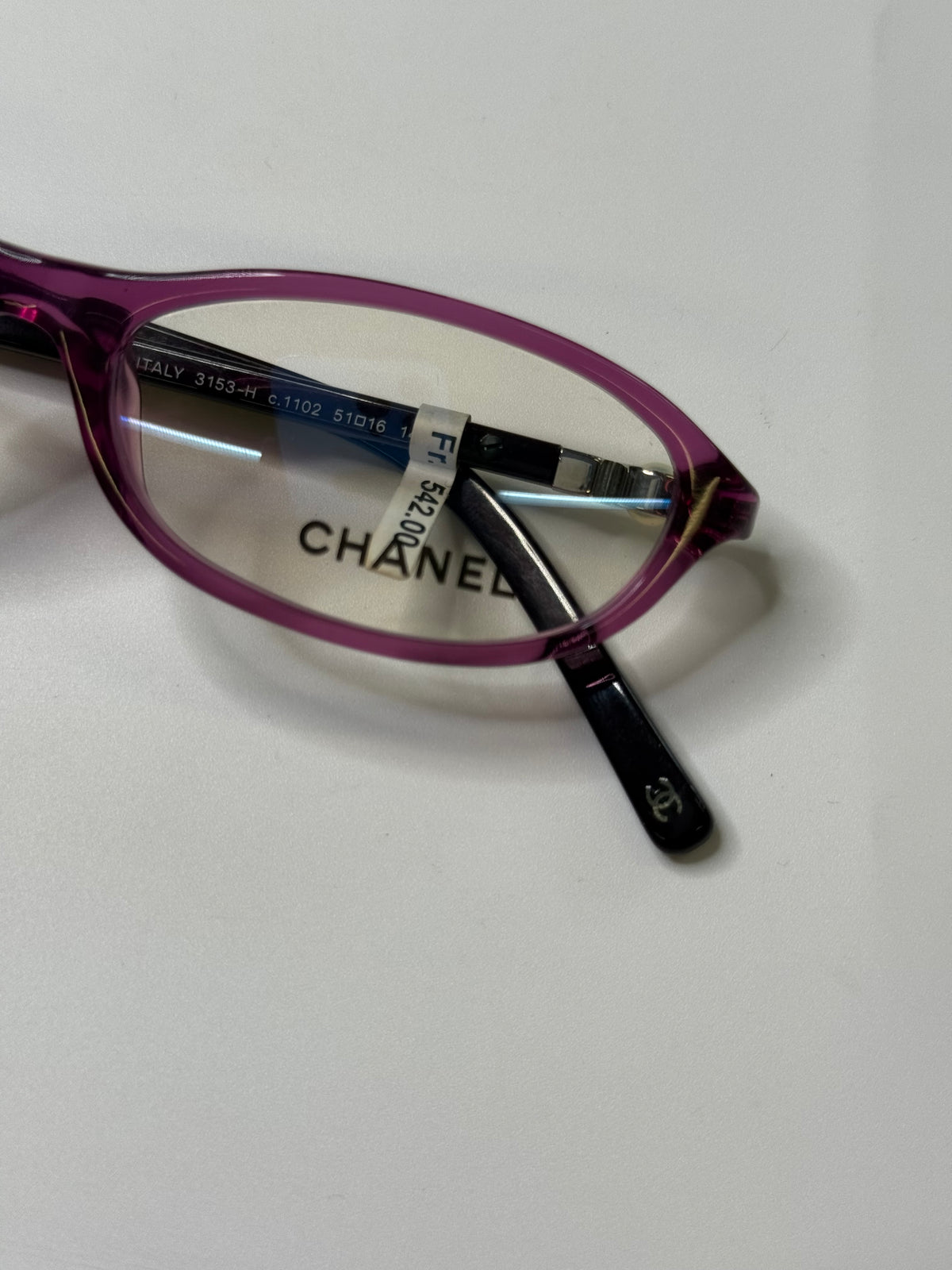 CHANEL VINTAGE PURPLE PEARL OPTICAL FRAMES