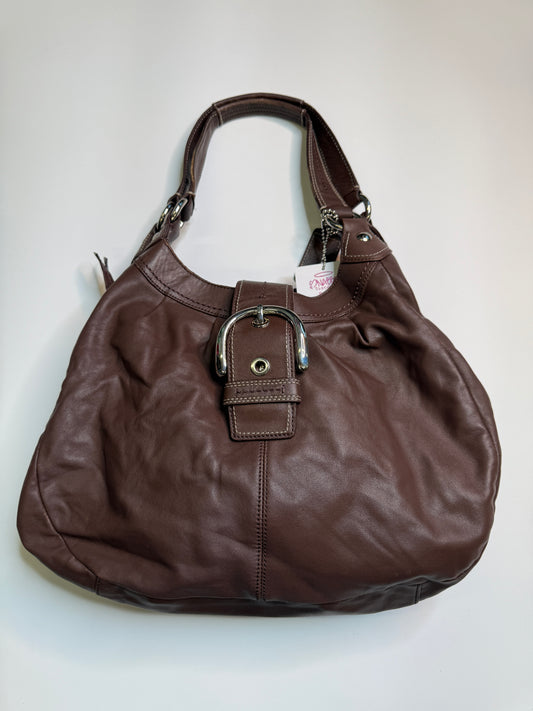 COACH REAL LEATHER BAG BROWN