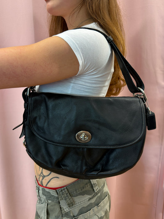 GENUINE LESTHER COACH PURSE BLACK