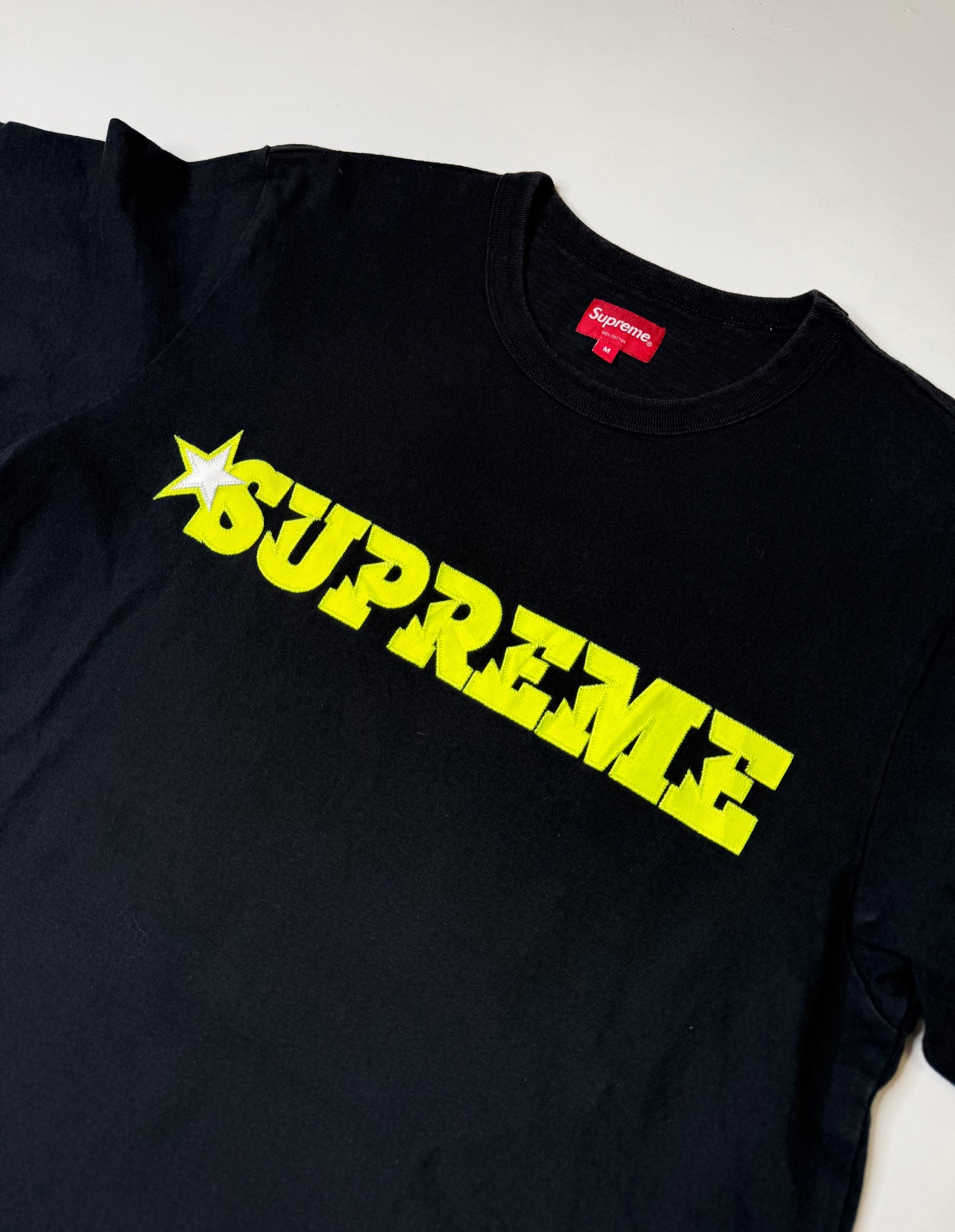 SUPREME STAR LOGO TEE BLACK (M)