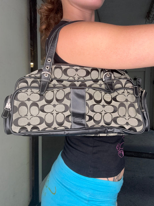 COACH SIGNATURE DUFFEL BAG – BLACK GREY