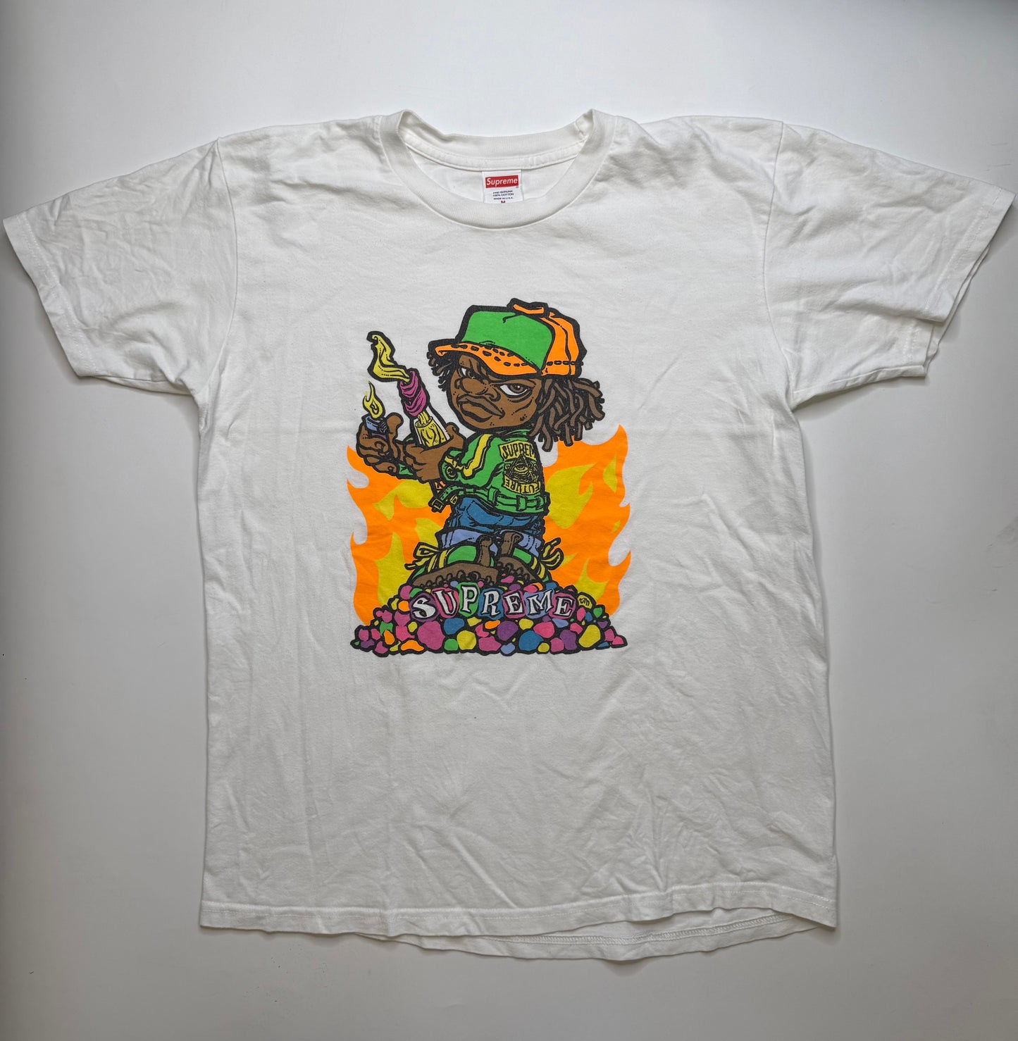 SUPREME GRAPHIC CHARACTER TEE – WHITE (M)