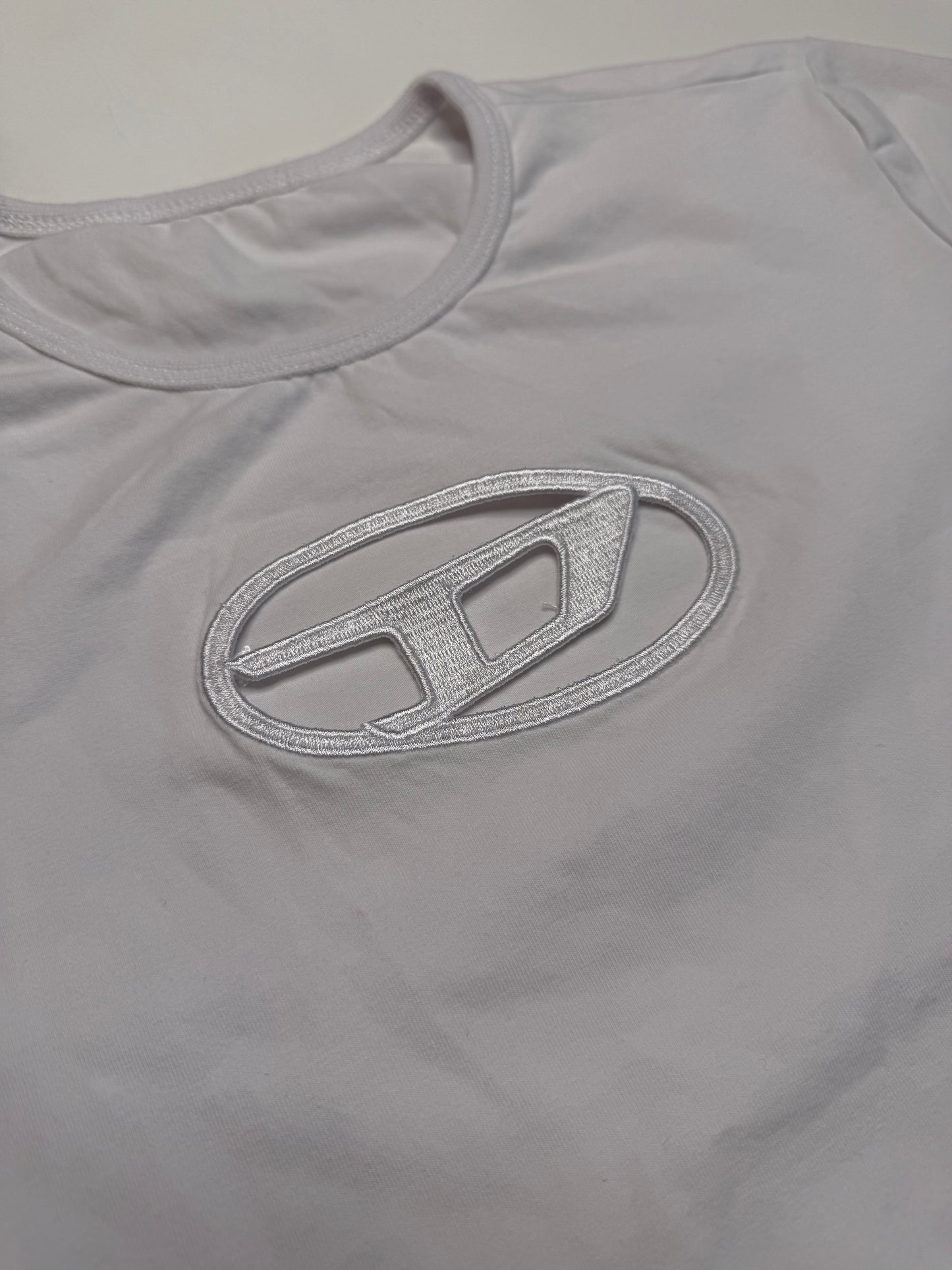DIESEL VINTAGE EMBROIDERED LOGO T-SHIRT (S)