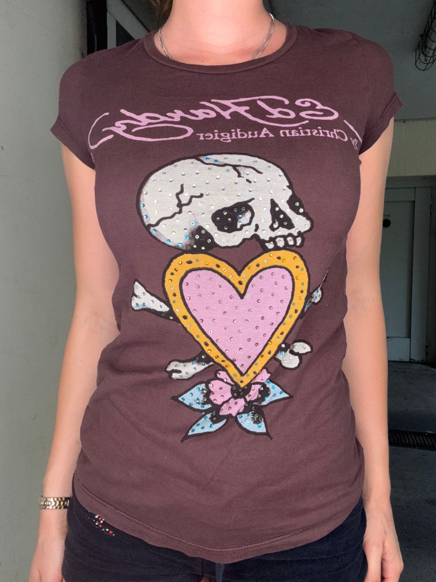 ED HARDY TEE – BROWN (XS)