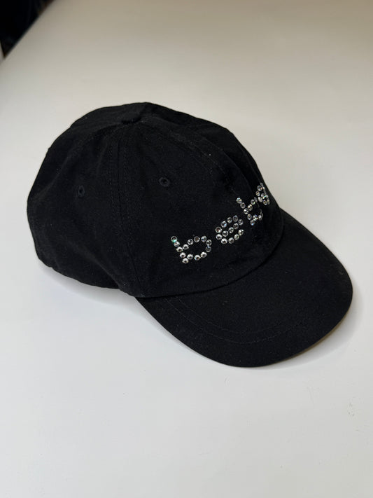 BEBE VINTAGE CAP RHINESTONE LOGO