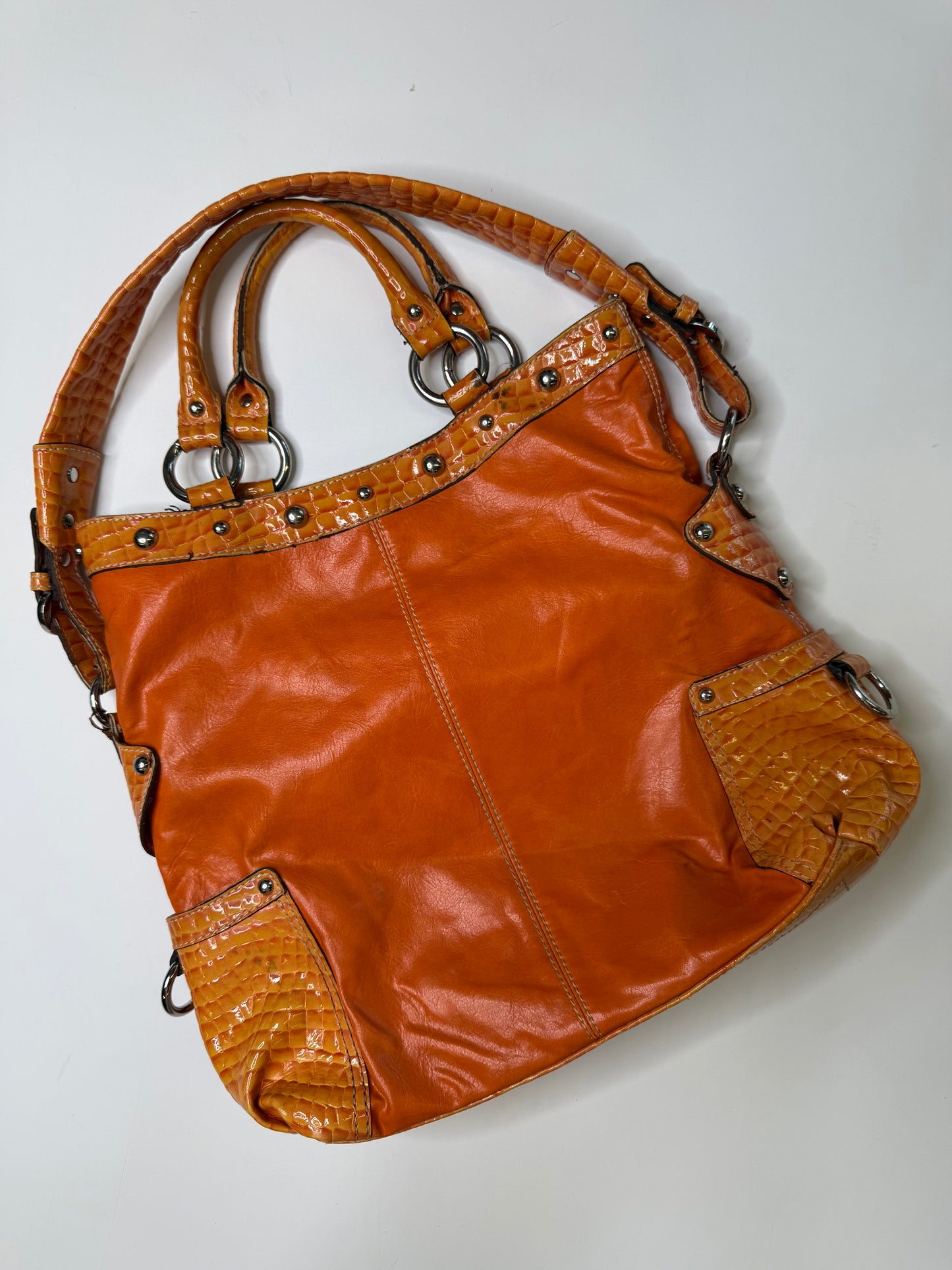 KATHY VAN ZEELAND PATENT BAG (ORANGE)