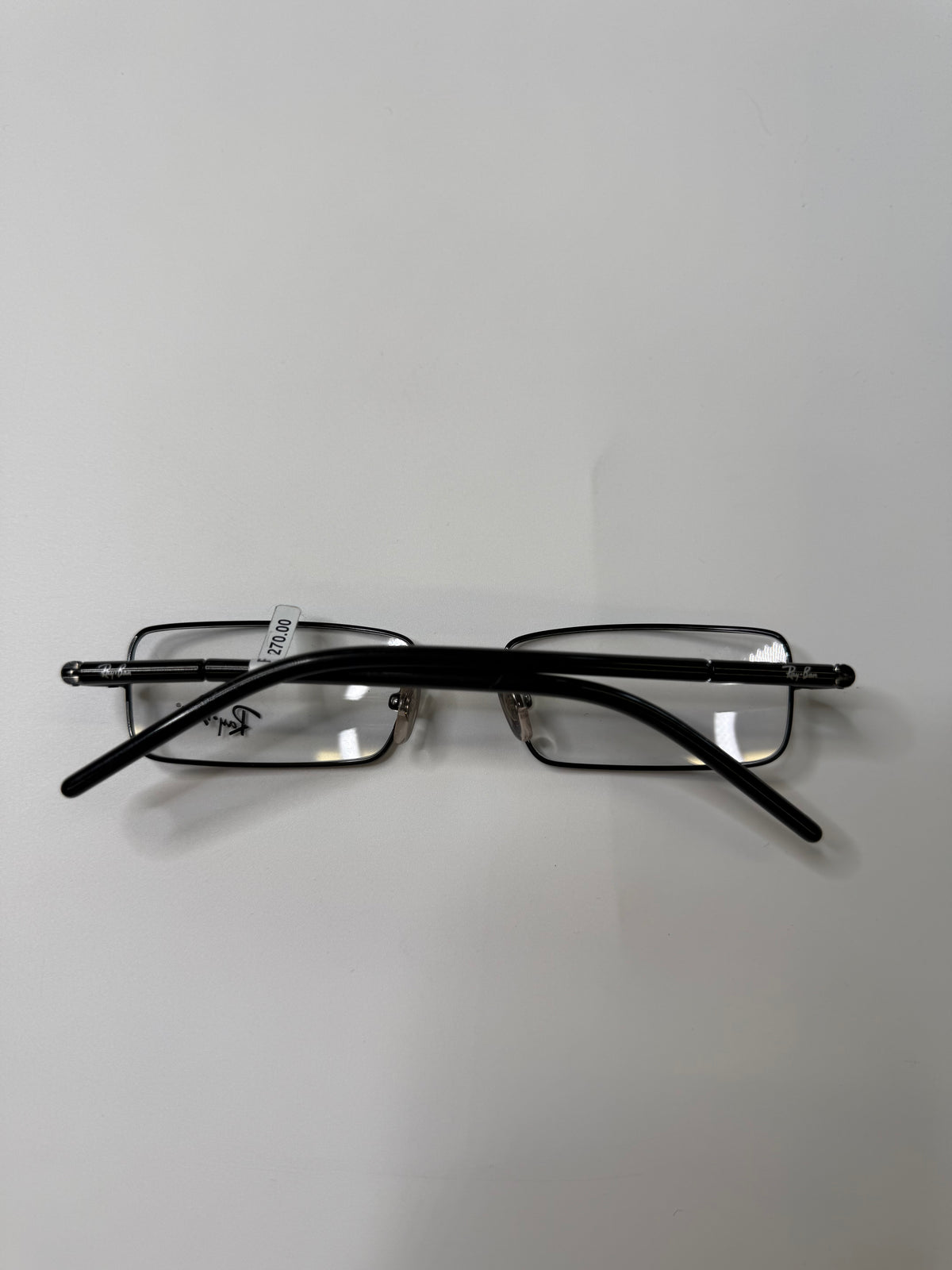 RAY-BAN VINTAGE BLACK RECTANGULAR OPTICAL FRAMES