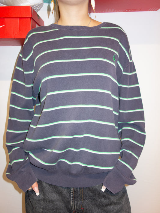 STRIPED POLO RALPH LAUREN SWEATSHIRT (L)